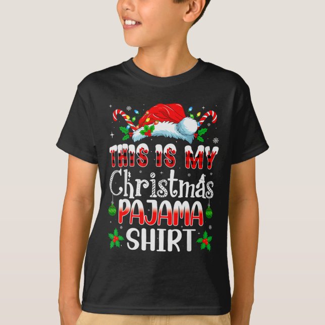 Christmas For Men Women This Is My Christmas Pajam T-Shirt (Front)