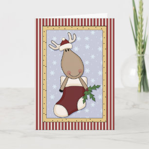 Christmas for Mule or Moose Lovers Holiday Card
