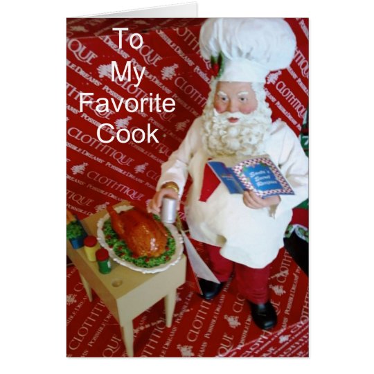 CHRISTMAS FOR MY FAV COOK / DISH CARD