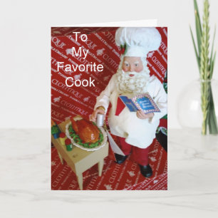 CHRISTMAS FOR MY FAV COOK / DISH HOLIDAY CARD