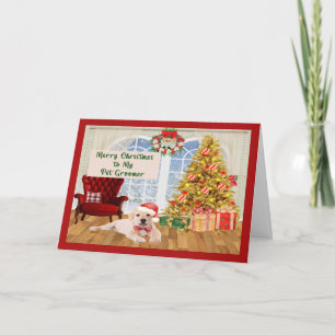 Christmas for Pet Groomer with Lab Card