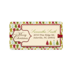 Christmas Forest Address Label