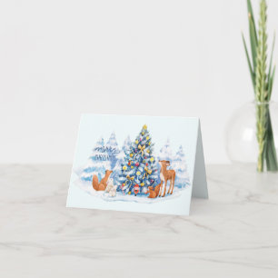 Christmas Forest and Woodland Animals Card