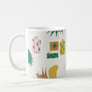 Christmas Forest Animals: Vintage Vibe Coffee Mug