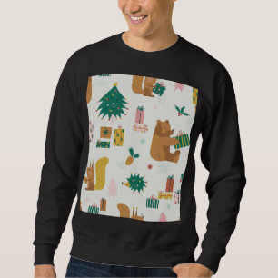 Christmas Forest Animals: Vintage Vibe Sweatshirt