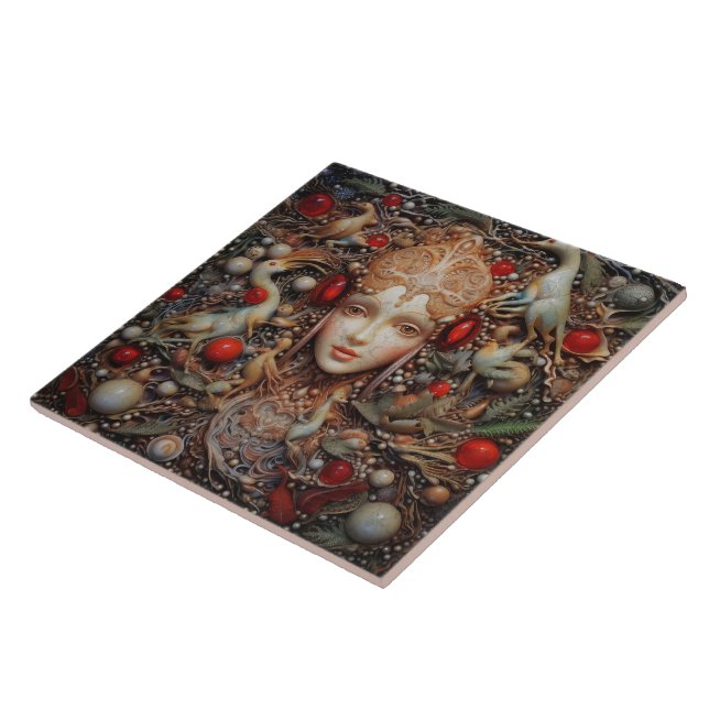 Christmas Forest Fairy Spanish Teracota No 2 Tile (Side)