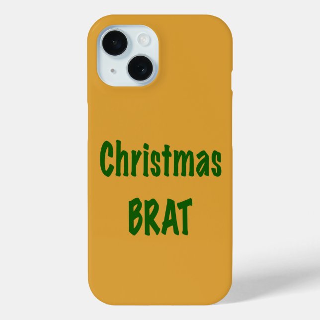 Christmas Forest Green Brat On Gold Case-Mate iPhone Case (Back)