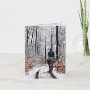 Christmas Forest Horse Ride Card