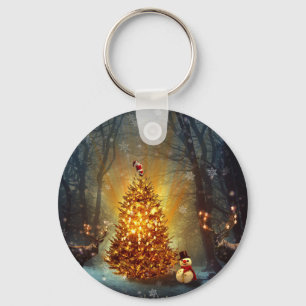 Christmas Forest . Key Ring