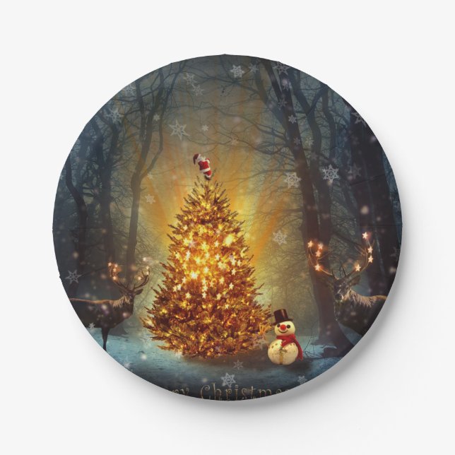 Christmas Forest                                 . Paper Plate (Front)