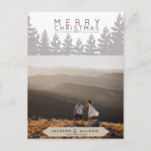 Christmas Forest   Pine Tree and Photo Card