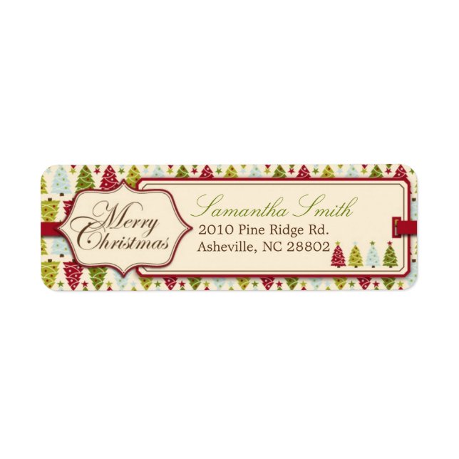Christmas Forest Return Label (Front)