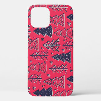 Christmas Forest: Winter Silhouette Wallpaper. iPhone 12 Case