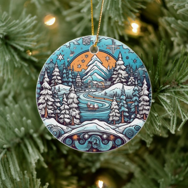 Christmas Forest Wonderland hanging ornament (Tree)