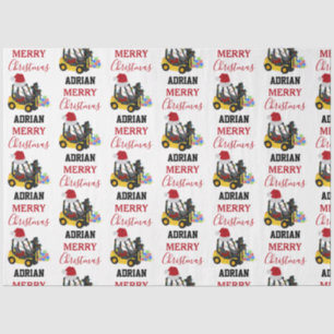 Christmas Forklift Truck  Tissue Paper