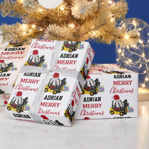 Christmas Forklift Truck  Wrapping Paper