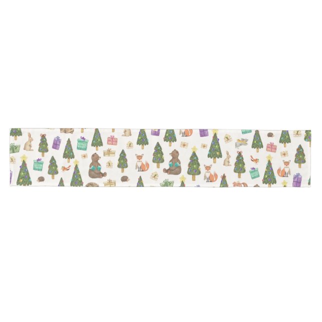 Christmas Forrest Pattern Medium Table Runner (Horizontal)