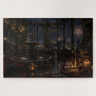 Christmas Fountain Ballroom Jigsaw Puzzle