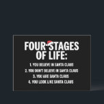 Christmas Four Stages of Life Santa Humour Meme  Holiday Card<br><div class="desc">Christmas Four Stages of Life Santa Humour Meme</div>