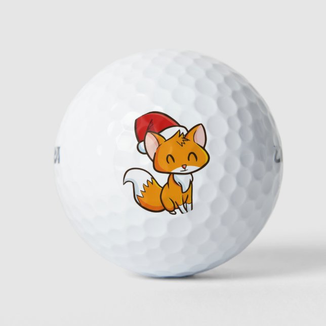 Christmas fox 2 golf balls (Front)