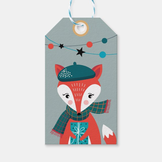 Christmas Fox Gift Tags (Front)