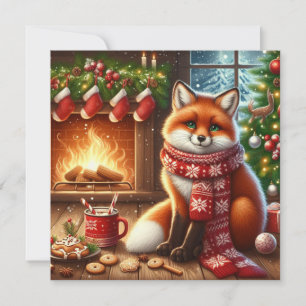 Christmas Fox Greeting Card
