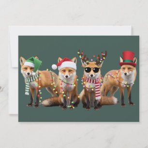 Christmas Fox Lovers Family Animal Xmas Holiday Card