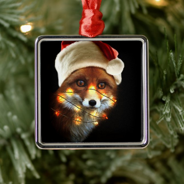 Christmas fox metal tree decoration (Tree)