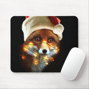 Christmas fox mouse mat