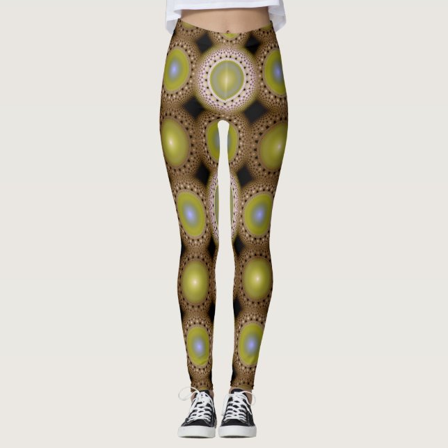 Christmas fractal pattern leggings (Front)