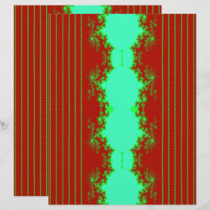 Christmas Fractal Red & Grn Scrapbook Paper