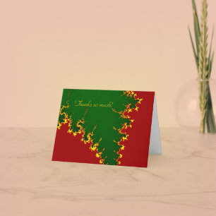 Christmas Fractal Thank You Card