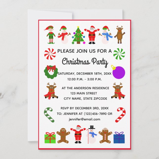 Christmas Frame #3 Invitation Card (Front)