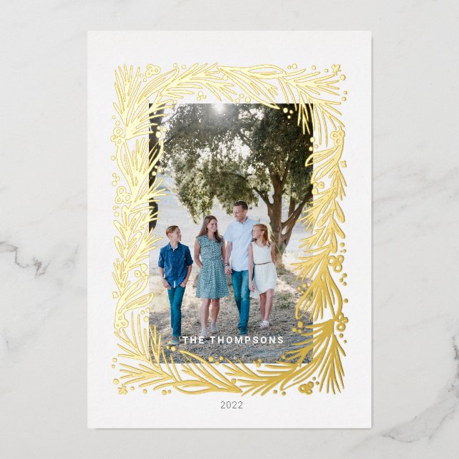  Christmas Frame  Foil Holiday Card (Front)