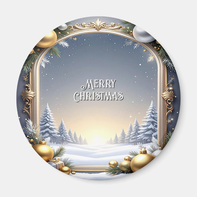 Christmas Frame Holiday Magnet (Front)