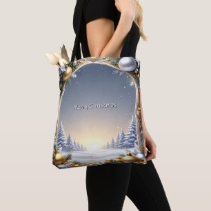 Christmas Frame Holiday Tote Bag