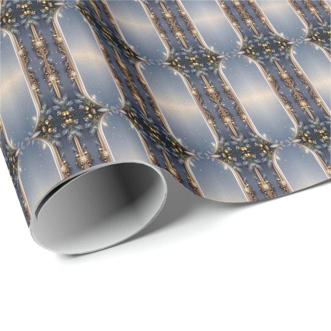 Christmas Frame Holiday Wrapping Paper (Roll Corner)