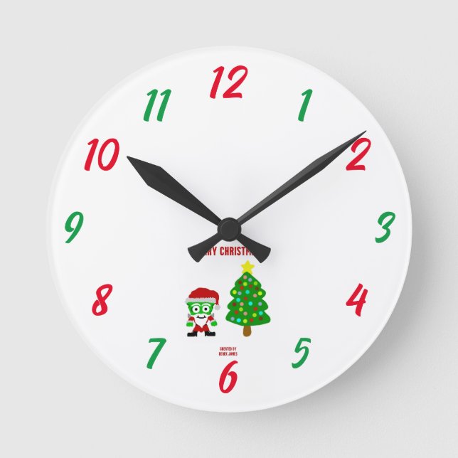 Christmas FrankenCheese Acrylic Wall Clock (Front)