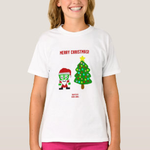Christmas FrankenCheese Girls White Basic T Shirt