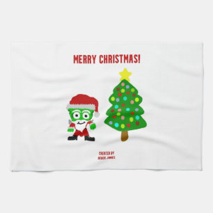 Christmas FrankenCheese Kitchen Towel
