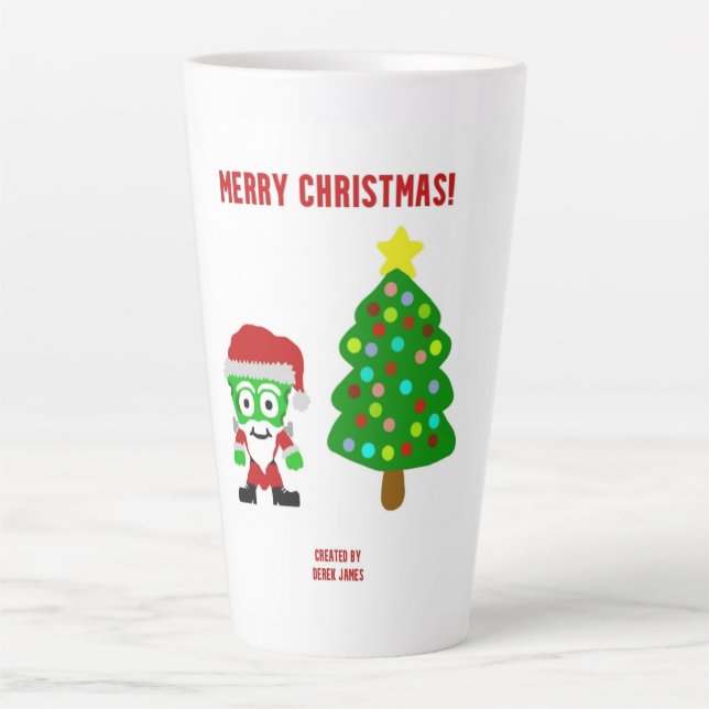 Christmas FrankenCheese Large Latte Mug (Front)