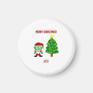 Christmas FrankenCheese Round Magnet