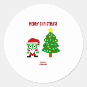 Christmas FrankenCheese Round Sticker