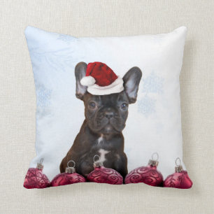 Christmas French Bulldog Cushion