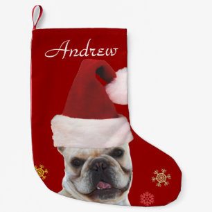 Christmas French Bulldog dog stocking