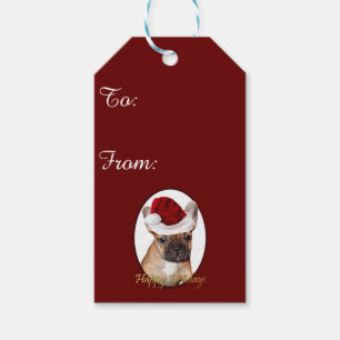 Christmas French Bulldog Gift Tags