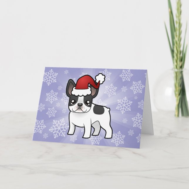 Christmas French Bulldog Holiday Card (Front)