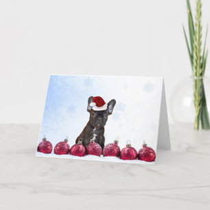 Christmas French Bulldog Holiday Card