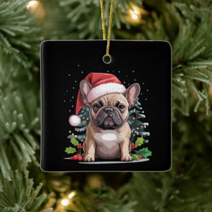 Christmas French Bulldog Lover Dog Mum Funny Ceramic Ornament
