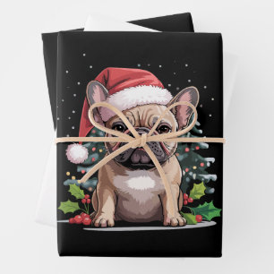 Christmas French Bulldog Lover Dog Mum Funny Wrapping Paper Sheet
